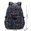 High Quality Flower Letter Pattern Fashion Casual A4 Women Men School Backpack 15.6'' 14'' Laptop Lightweight Travel Bag M1983 6