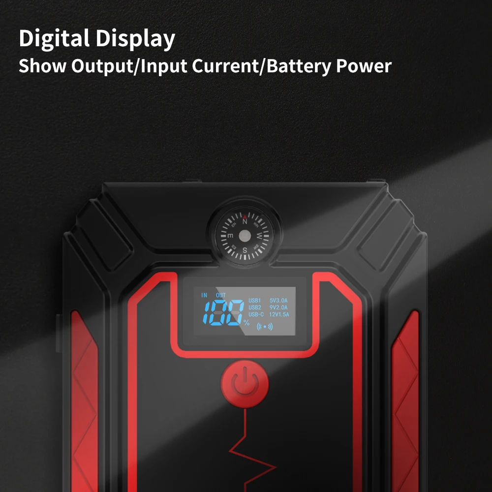 Utrai Car Jump Starter with Wireless Charger Power Bank For 12V Emergency Battery Starting Boost to JumpStart Vehicles,car jump starter,jump starter