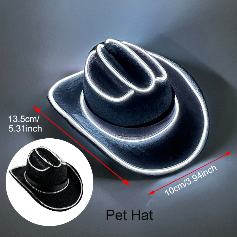 thumbnail image 1 of Sombrero de vaquero con luz LED brillante para fiesta de cumpleaños, sombrero de vaquera para novia, gorra de vaquera luminosa para discoteca, accesorios para despedida de soltero, sombrero de neón, s, 1 of 5