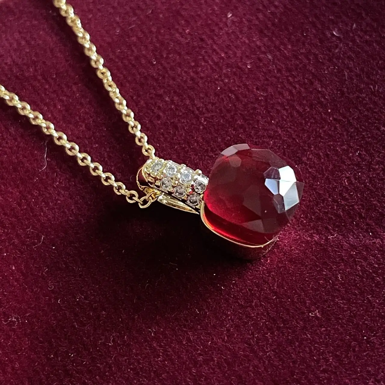 Classic Women's Necklace Fashion Jewelry Inset Zircon 32 Colors Candy Style Crystal Pendant Birthday Valentine's Day Gift