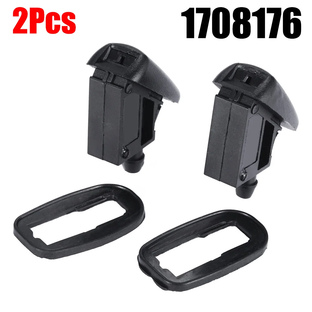 

2PCS Washer Nozzles For Ford Focus MK2 2004-2011 Car Front Windshield Wiper Washer Jet Nozzle BM5117666AA BM5117666AB Black