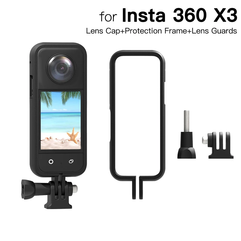 Lens Guard for Insta360 X3, Insta 360 X3 Accessories Kit Included Insta 360  X3 Lens Cap, Mounting Bracket and Lens Guard for Insta360 X3 Action Camera