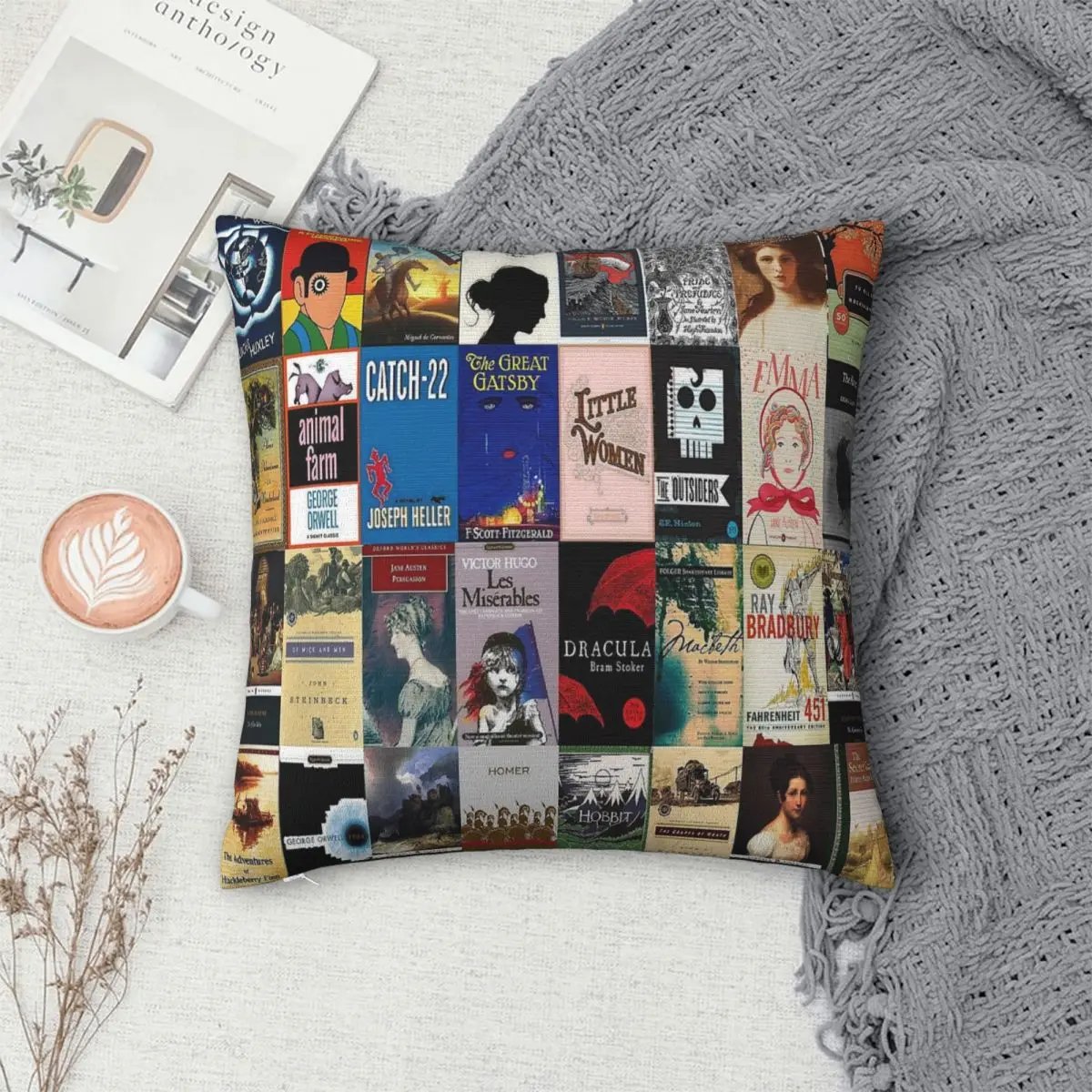 

Classic Literature Book Covers Pillowcase Polyester Pillows Cover Cushion Comfort Throw Pillow Sofa Decorative Cushions Used