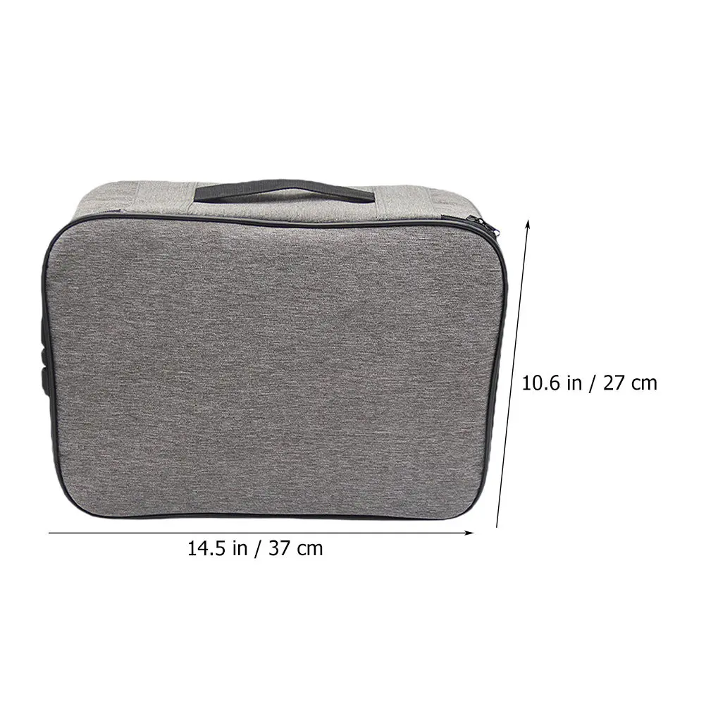 사무실 파일 보관 정리함, 여행용 명함 및 신분증 보관함을 위한 조합 코드 보안 기능이 있는 휴대용 문서 보관함