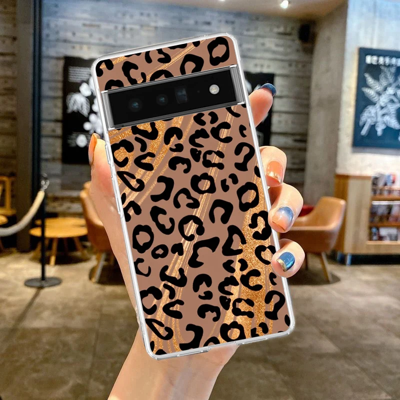 Leopard Print Soft TPU Clear Phone Case Cover