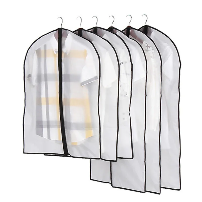 Transparent Clothes Dust Case Garment Suit Coat Organizer Cover for Home Wardrobe Storage Protect Bag LU002 clothes storage bag clothing dust cover garment covers wedding dress dust cover
