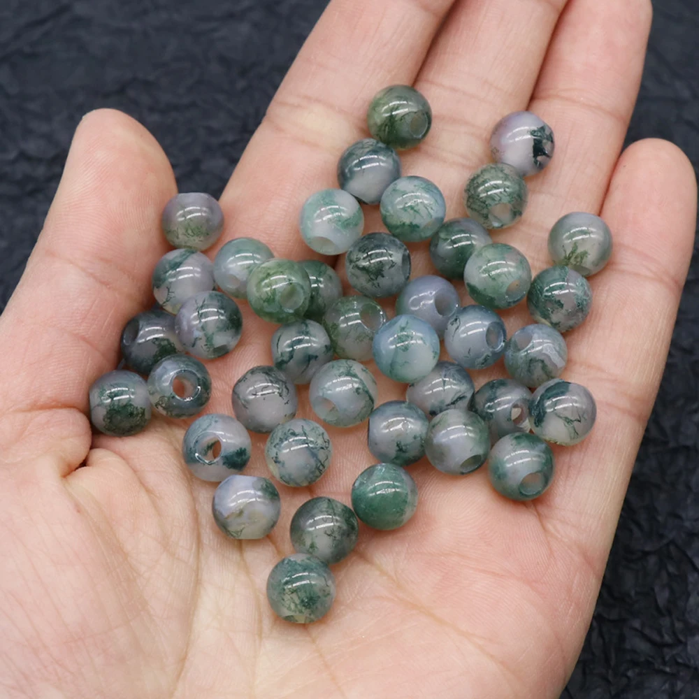 

Natural Stone Large Hole Beads Agate Agate Ladies Necklace Beads DIY Necklace Bracelet Jewelry Gift Making 8mm-3mm/2mm