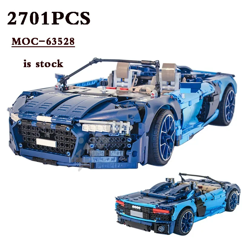 

New MOC-63528 R8 Engine Mechanic Building Racing Model for 42083 B Model Building Kids Building Brick Toy 2701PCS Birthday Gift