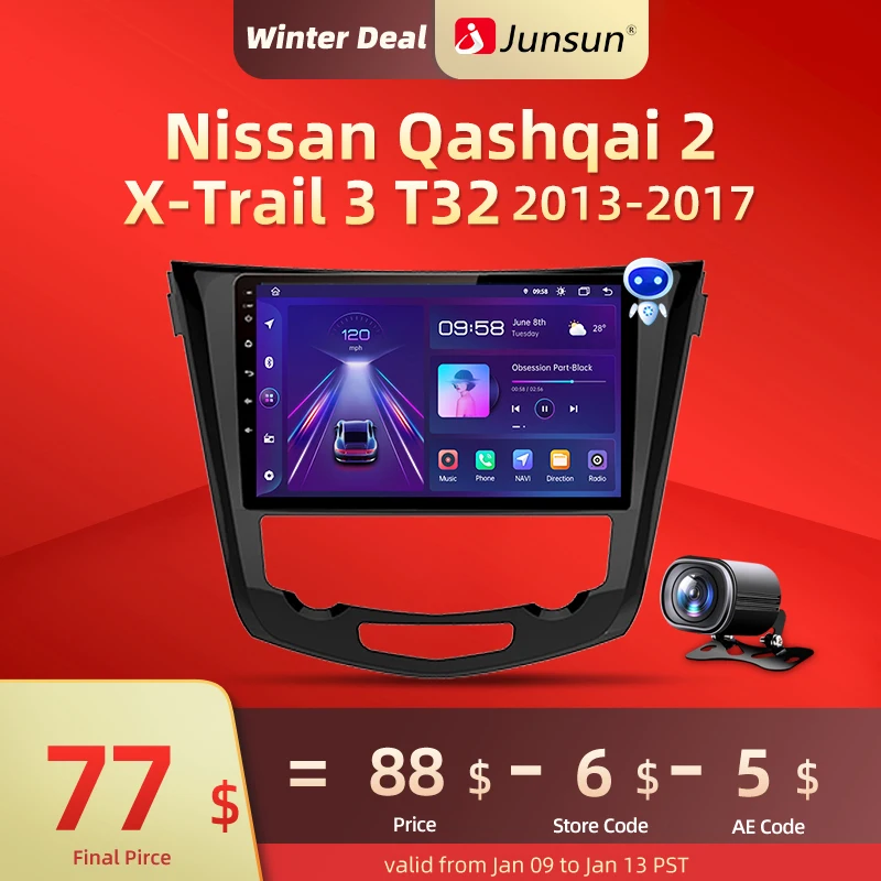 Junsun V1 Pro 8G+128G For Nissan Qashqai 2 X Trail 3 T32 2013 2017