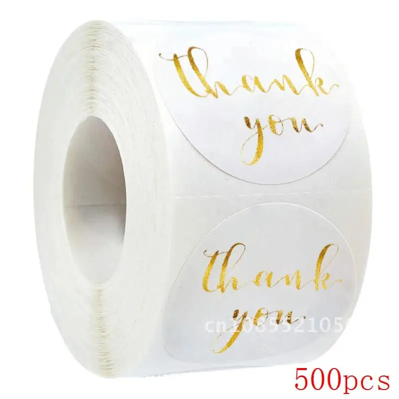 

Paper label pink 50-500pcs Thank You Sticker Seal Labels Christmas Gift Decoration Sticker for Package Stationery Sticker