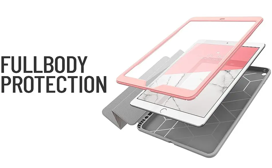 For iPad 10.2 Case (2021/2020/2019) I-Blason Cosmo Full-Body Trifold Stand Case with Pencil Holder Built-in Screen Protector