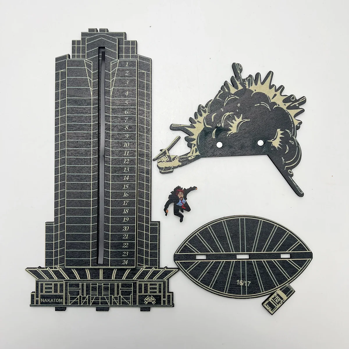 Christmas Advent Calendar Deadly Advent Calendar Hans Gruber Dropped Nakatomi Plaza Home Wooden Ornament Christmas Festive Decor
