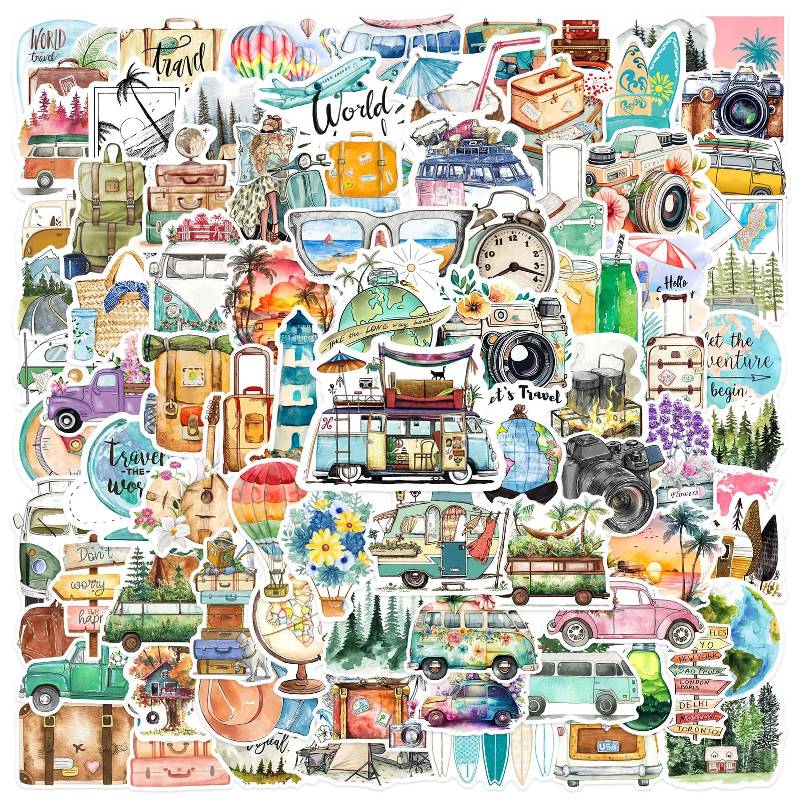 

10/30/50/100Pcs Outdoor Waterproof Graffiti Sticker Aesthetic Decorative Luggage Laptop Phone Guitar Skateboard Kids Stickers