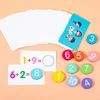 Montessori Wooden Math Toys Toddler Learning Addition Subtraction Digital Operation Card Educational Game Teaching Toys for Kids 4