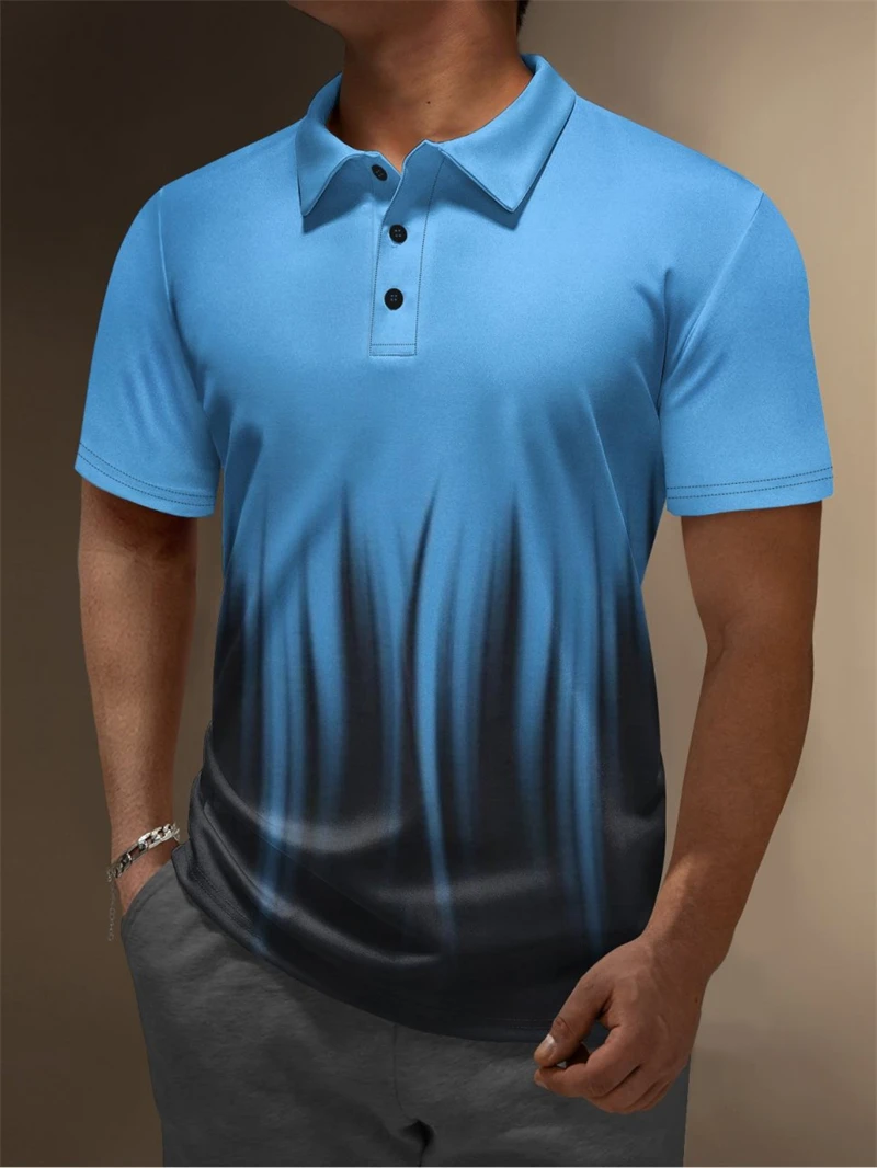 Rainbow Stripe Polo Shirt For Man Gradient Pattern 3D Printed Polo T-Shirts Summer Street Casual Short Sleeve Loose Lapel Tees 10 S32fc313c64634e99b568ab922addf7c5y