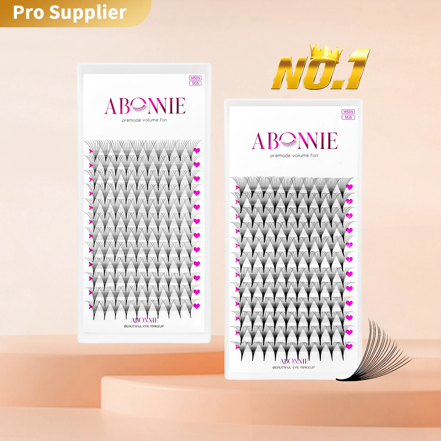 

Накладные ресницы Abonnie 10D 20D, Шелковые готовые объемные ресницы с заостренным концом, русский объем