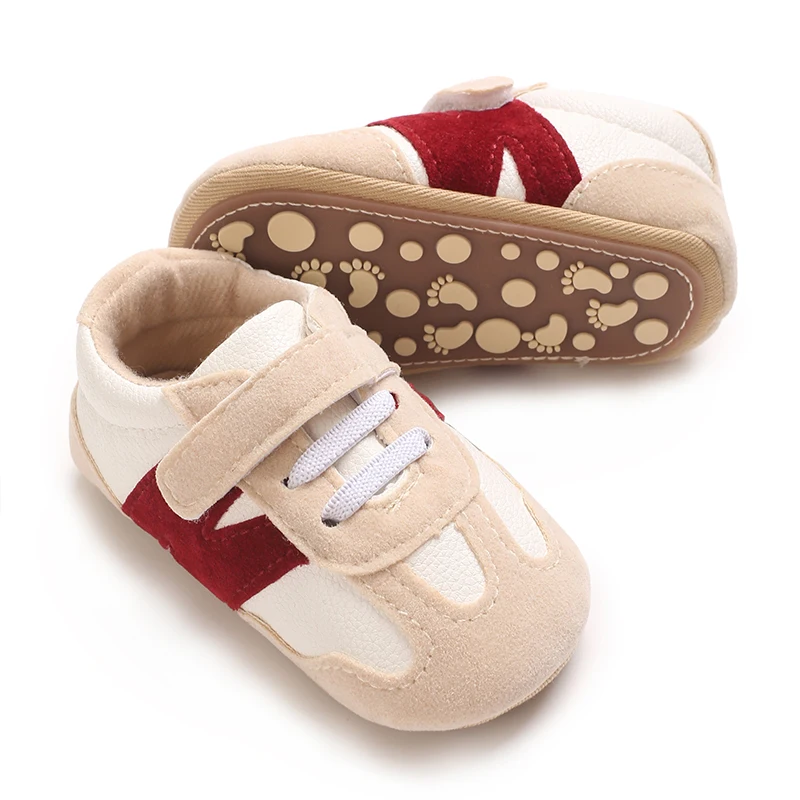 0-18 Months Baby Fashion Color Blocking Casual Sports Shoes Anti Slip Rubber Sole Walking Shoes 3