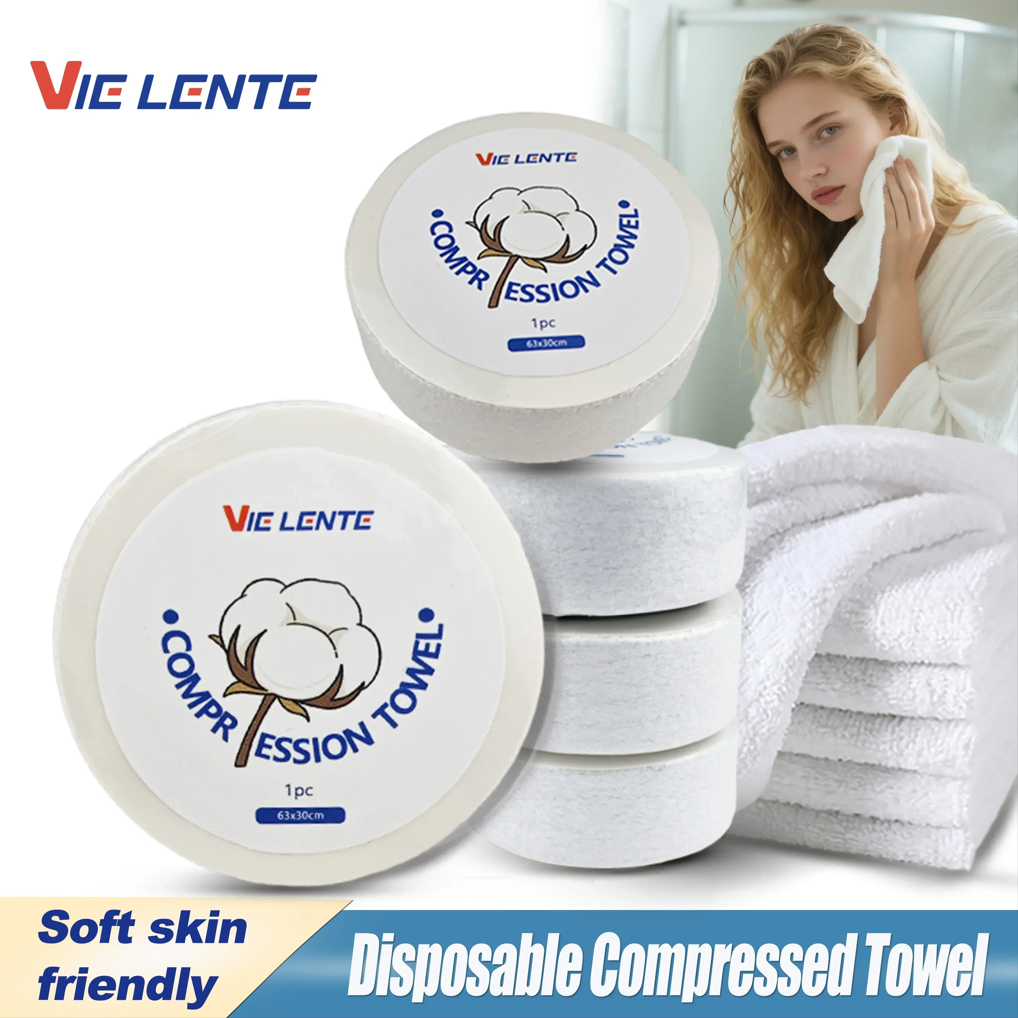 Soft Cotton Disposable Face Towels for Travel