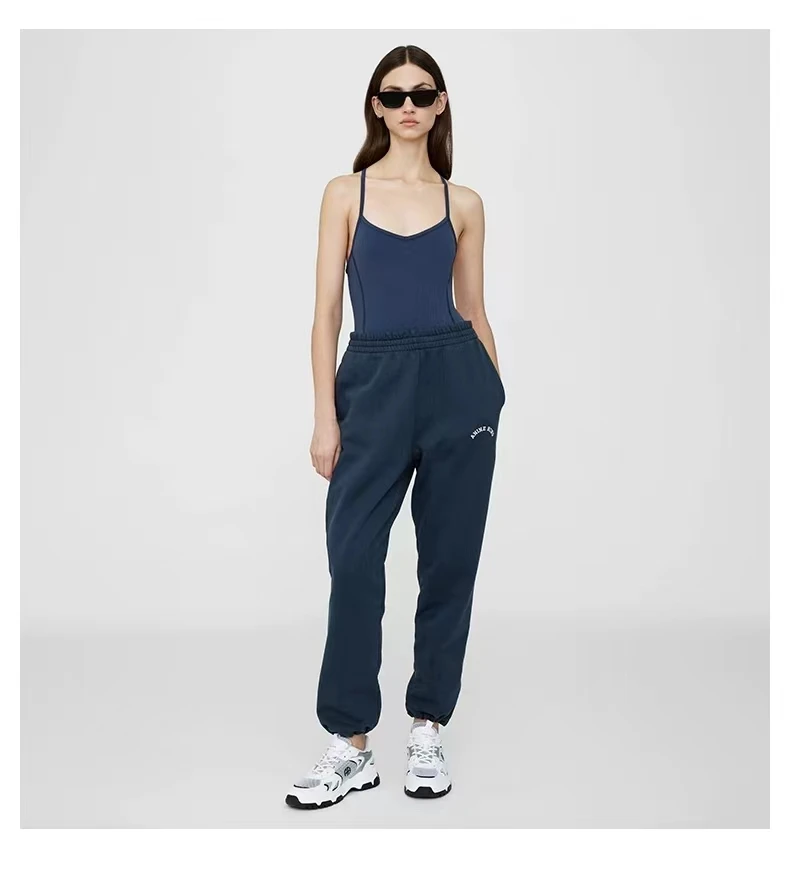 

Women's Long Pants 2023 New Fall Winter Print Plush Warm High Waist Drawstring Casual Trousers