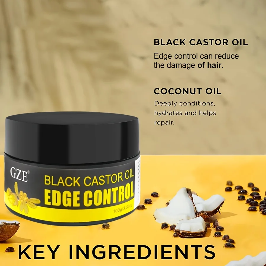 African Black Castor Braid Loc Twist Gel Tames Frizz Edges Coconut Oil Edge Control castor braid gel braid gel