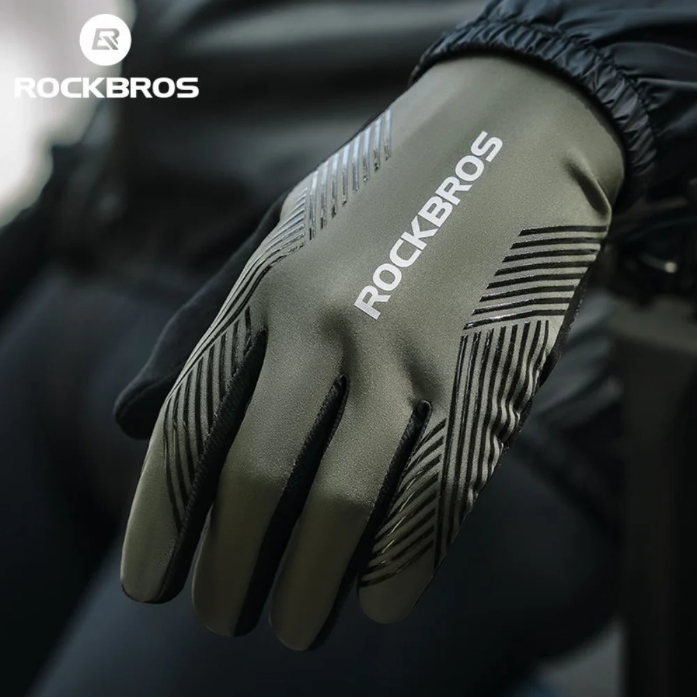 ROCKBROS Cycling All Finger Gloves,Road Long Finger Touch Screen Cycling Gloves,Thin Breathable Men Women Cycling Accessories 6