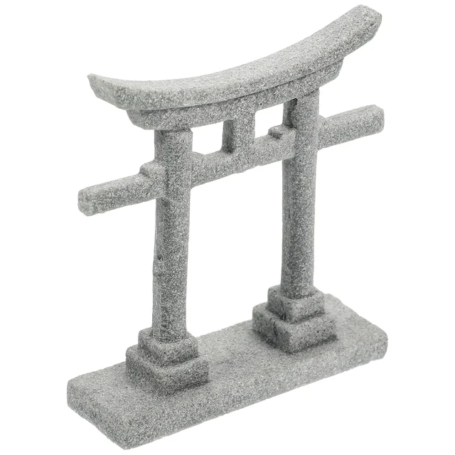 Torii Kapu Dekoráció Akvárium Japán Dísz Tartály Miniatűr Kerti Táj Sintó Szentély Szobor Kő Zen - Image 4