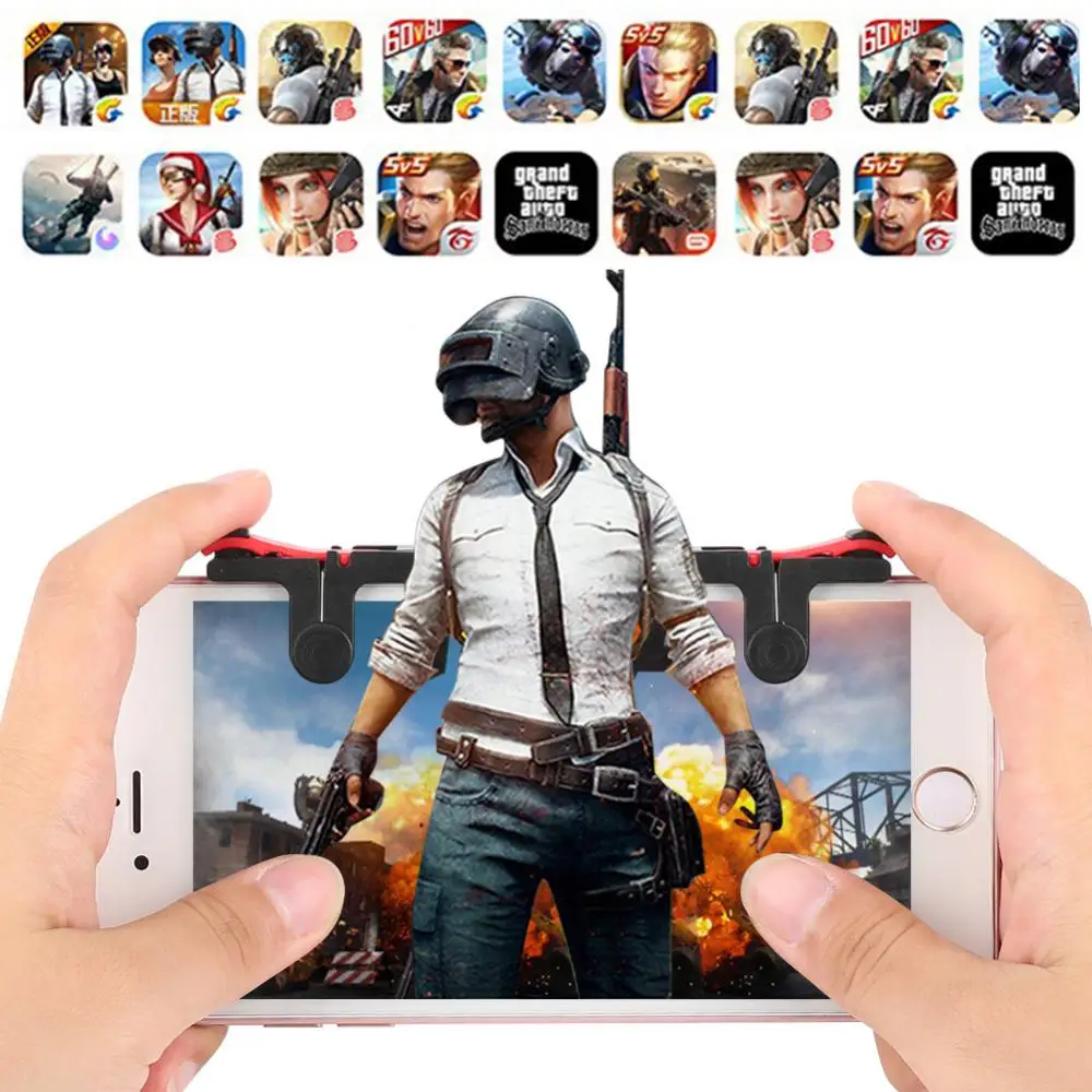 lot PUBG Moible Controller Gamepad Free Fire L1 R1 Trigger PUGB Mobile Keypads Grip L1R1 Joystick For Android Phone images - 6