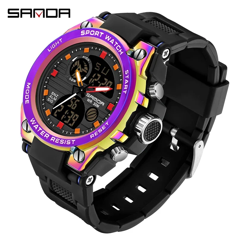 

SANDA G Style New Men's Watches 50M Waterproof Sports Military Quartz Watch For Male Digital Wristwatch Clock Reloj Hombre