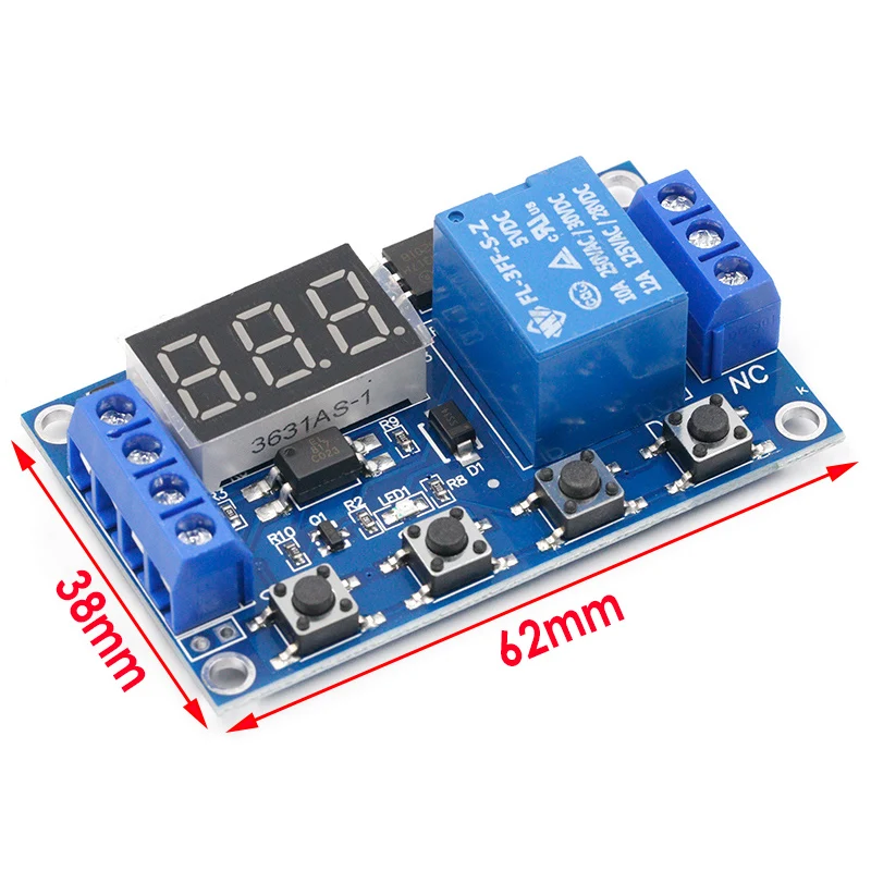 6-30V Relay Module Switch Trigger Time Delay Circuit Timer Cycle ...