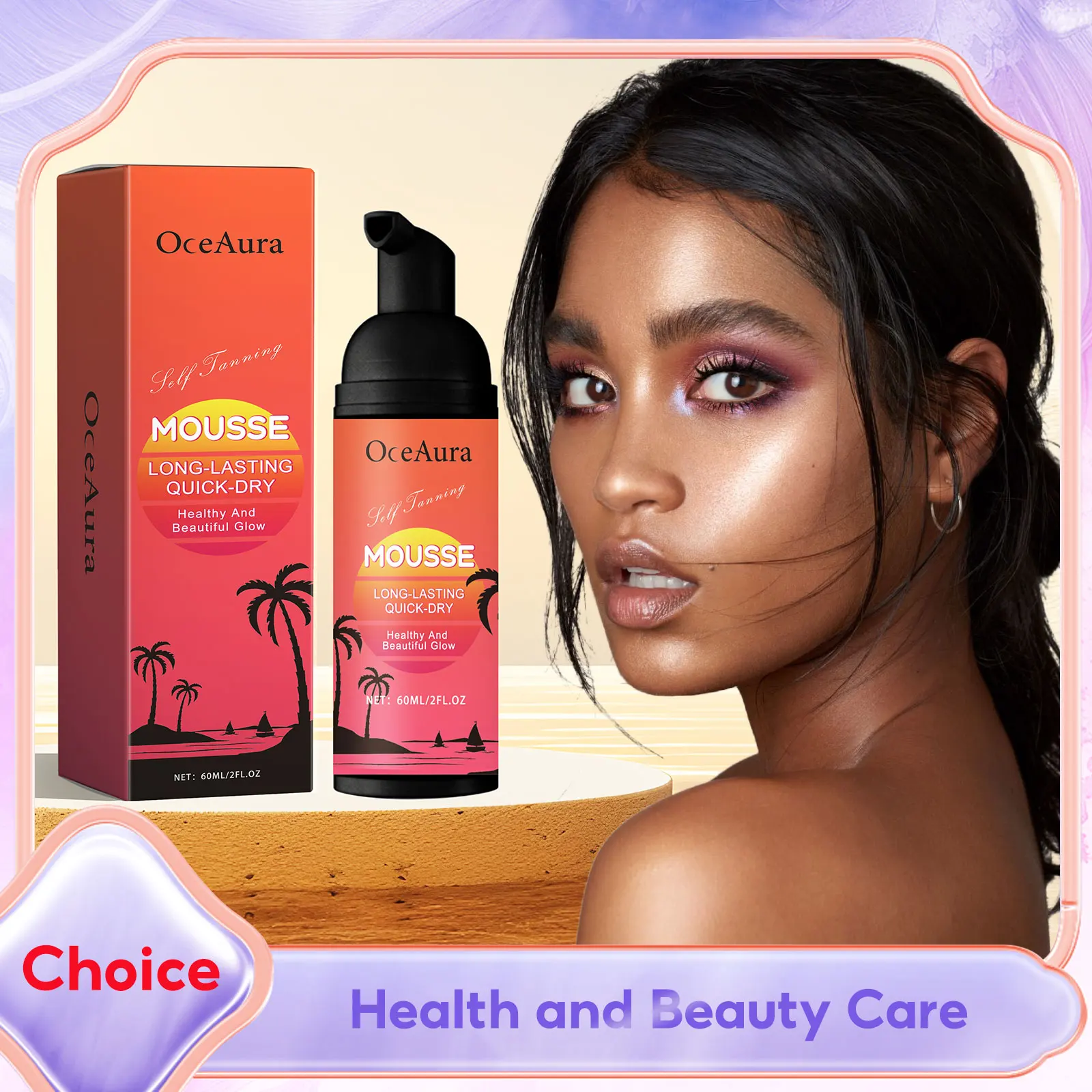 Mousse abbronzante Autobronzante Schiuma autobloccante istantanea senza sole Aspetto naturale Abbronzante dorato Glow Lozione idratante abbronzante falso 1