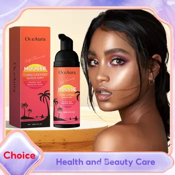 Mousse abbronzante Autobronzante Schiuma autobloccante istantanea senza sole Aspetto naturale Abbronzante dorato Glow Lozione idratante abbronzante falso 1