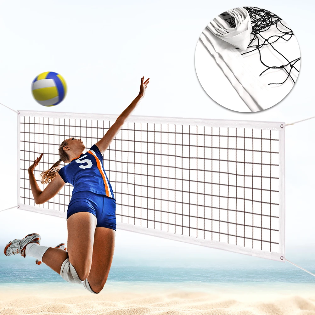 Heavy Duty Volleyball Net Upgraded Weather Resistance Portable Volleyball Net Tear-Resistant Frame Sports Outdoor