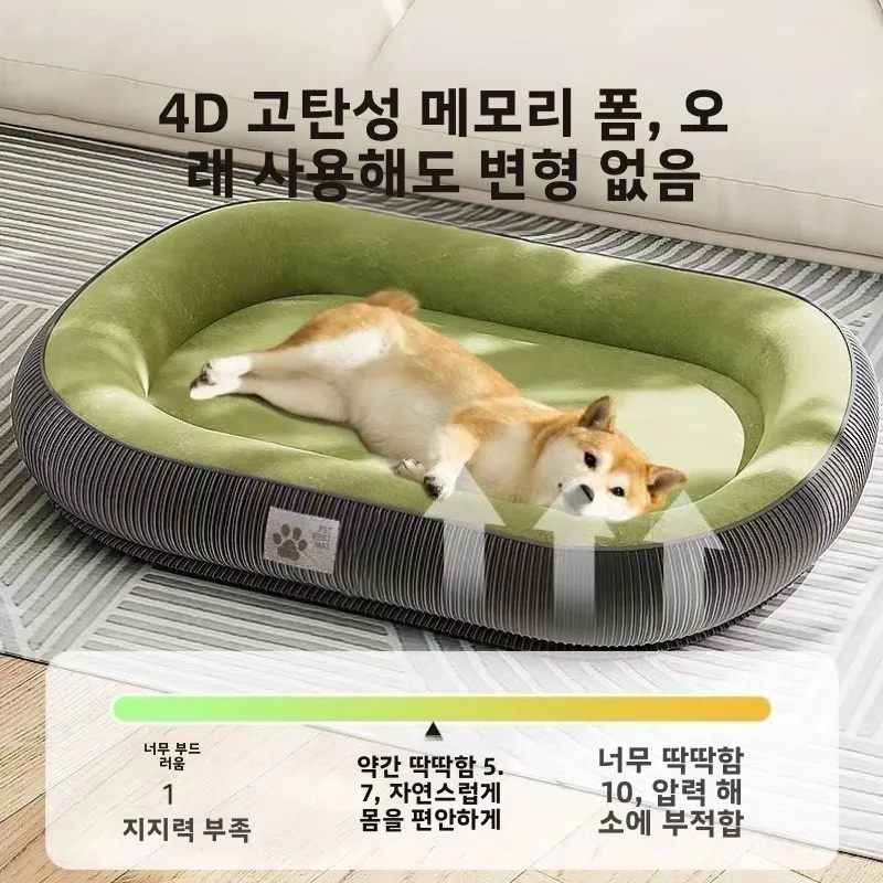 탈부착 가능하고 세탁 가능한 소형 및 중형견용 강아지 침대 소파 (테디, 시바견, 고양이 둥지, 반려동물 침실) 사계절 사용 가능