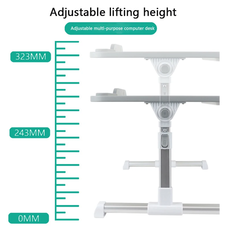 High Quality Tray Computer Stand Desk Folding Adjustable Lapdesks Laptop Table with Cup Holder for Bed Couch Sofa