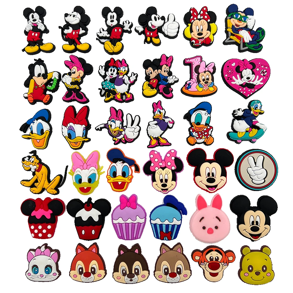 

Disney Mickey Mouse Stitch Shoe Buckle Cartoon Toy Story Kawaii Frozen Princess DIY PVC Shoe Accessories Decoration Gift