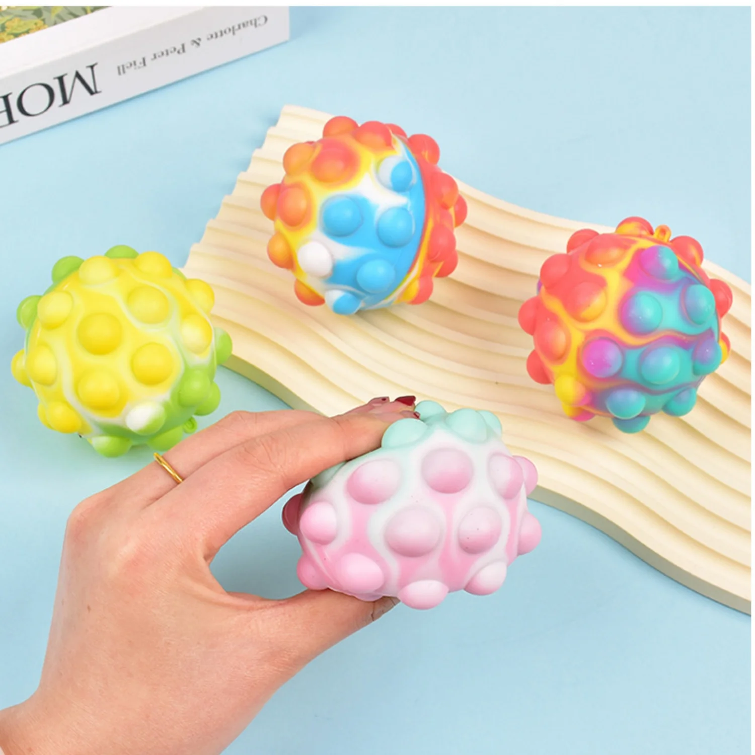 Push Pop Bubble Sensory Fidget Stress Ball For Anxiety Relief_voghion.com