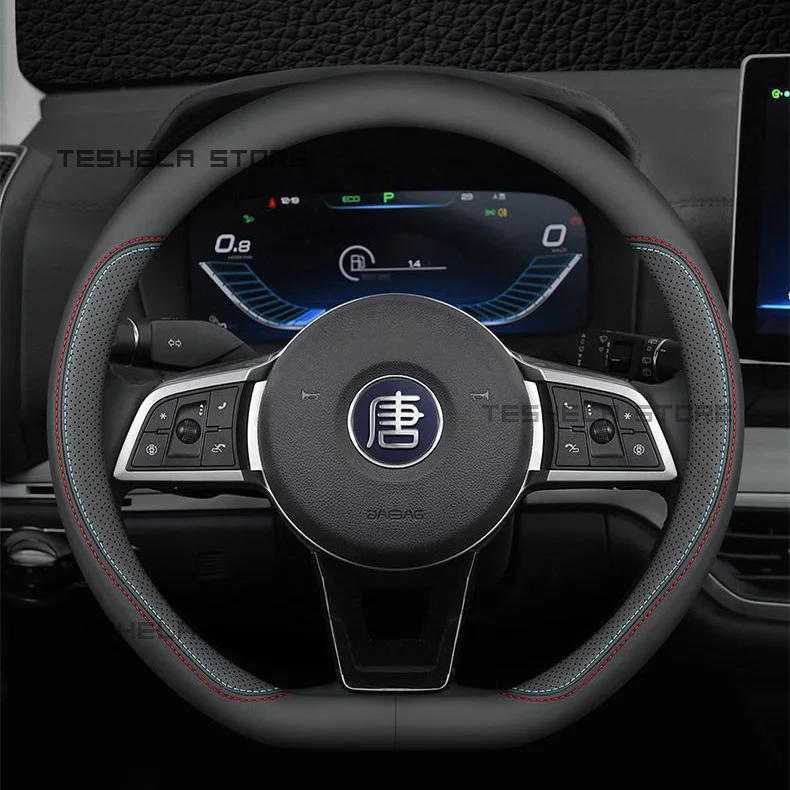 Pu Leather Car Steering Wheel Cover For Byd Atto 3 Ev 2022 2023 Demio Antislip Funda Volante Pu Leather Car Steering Wheel Cover For Byd Atto 3 Ev 2022 2023 Demio Antislip Funda Volante
