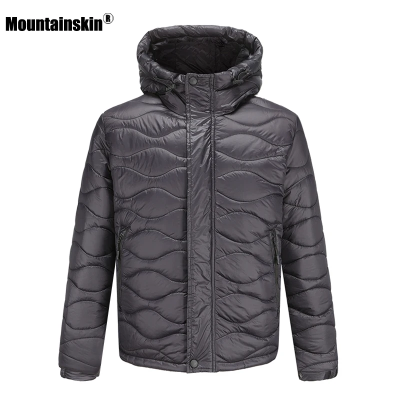 

Mountainskin Winter Warm Jackets Thick Fleece Men's Coats Casual Cotton Fur Collar Mens Military Tactical Parka Outerwear MT710