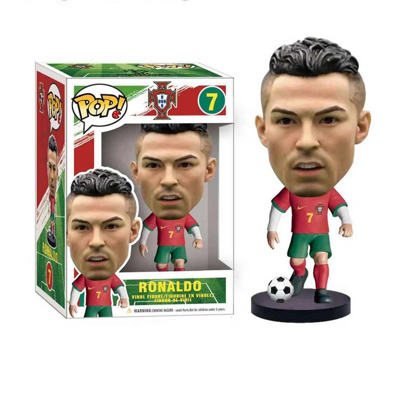 thumbnail image 1 of Treingi 2024 POP Ronaldo #7 Real Madrid Riad Juventus Manchester United Figura de vinilo Decoración para niños Regalos de cumpleaños, 1 of 4
