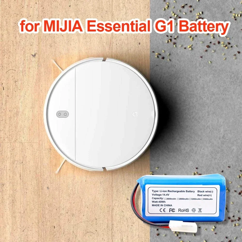 4S1P 14.4V li-ion battery pack 6800mAh for Xiaomi Mi robot vacuum MOP Essential G1 MJSTG1 SKV4136GL H18650CH R30 R35 rechargeable battery,vacuum cleaner battery