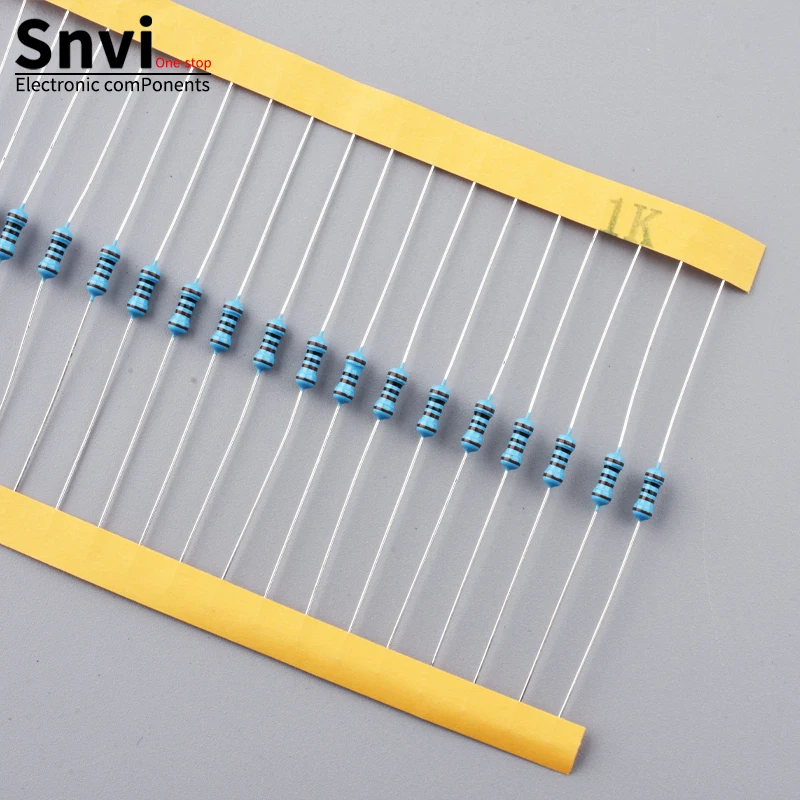 Snvi 2600pcs/set 130 Kinds 1/4W Resistance 1% Metal Film Resistor Pack Assorted Kit 1K 10K 100K 220ohm 1M Resistors 2600pcs/set