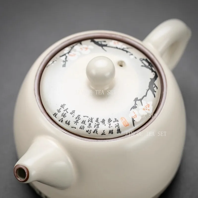 Ceramic Teapot  Imitation Hand Drawn Three Talent Bowl Cover Home Kung Fu Tea Set Hanmei Tea Tasting Cup Tea Caddy