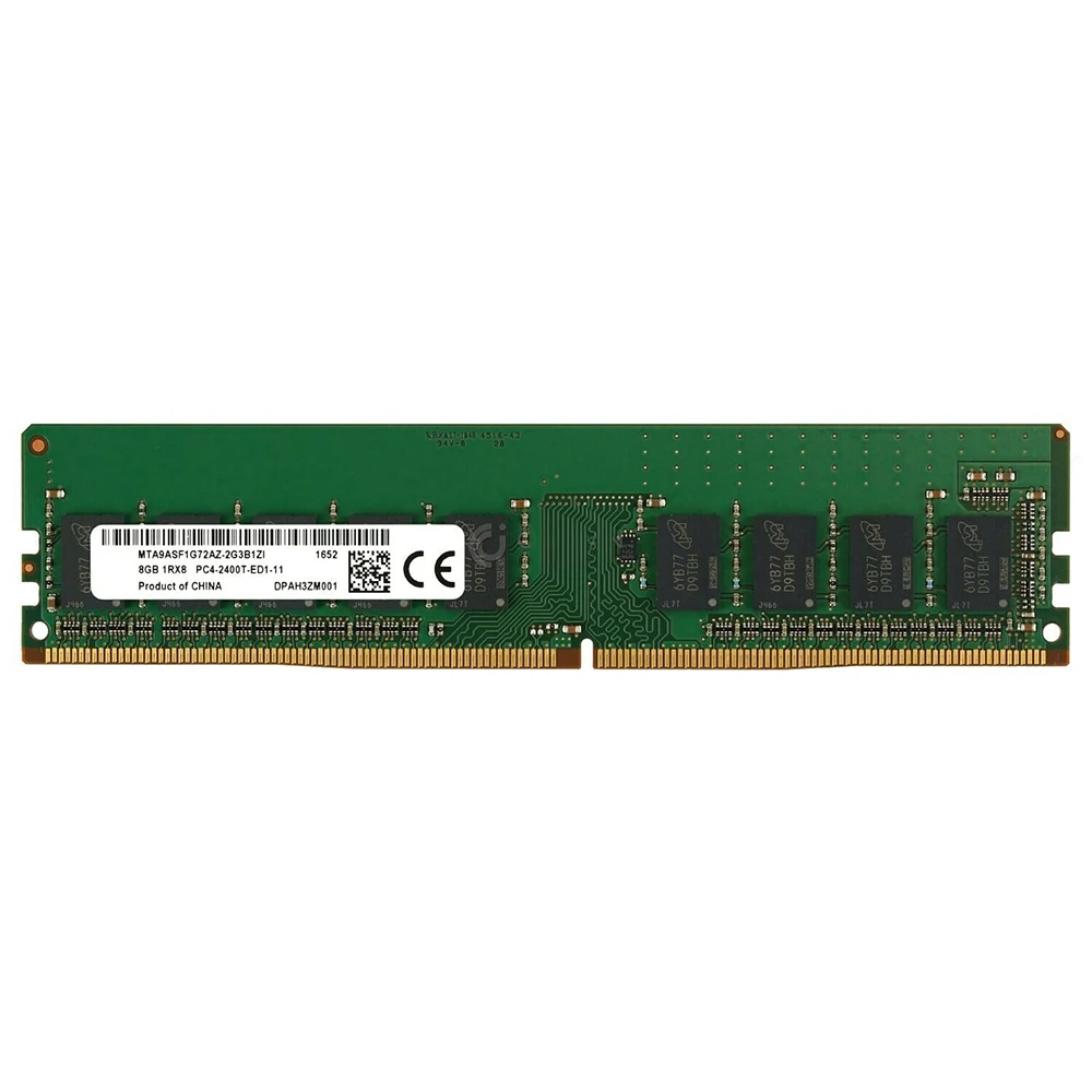 MT RAM 8G 8GB 1RX8 DDR4 PC4-2400 MTA9ASF1G72AZ-2G3B1 ECC UDIMM 메모리용, 1 개