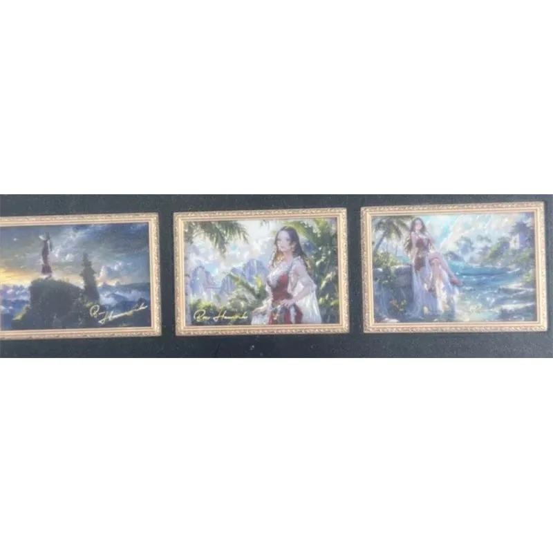 Anime One Piece One Piece Oil Painting Series Collection Card Yamato Boa Hancock Nami Monkey D Luffy Christmas Birthday Gift Toy 3