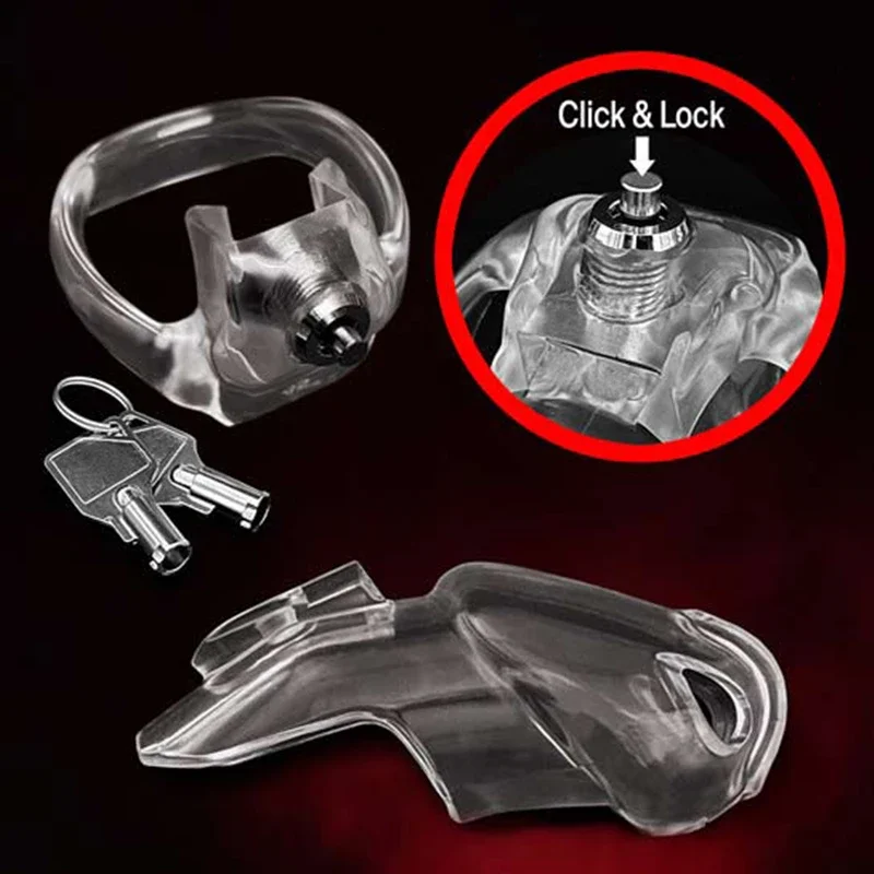 Male Chastity Cage Cock Bondage Device Penis Lock Sexy Toy Gay Sissy Resin Chastity Device Separate Lock Adult Products penis chastity cage chastity lock sex toy