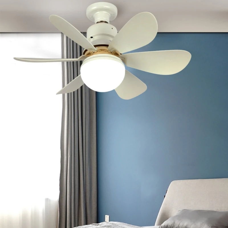 E27 Ceiling Fan with LED Light 30W AC86-265V 110V 220V Fan Light for Indoor Office Market White Lights Chandelier Fan image_0