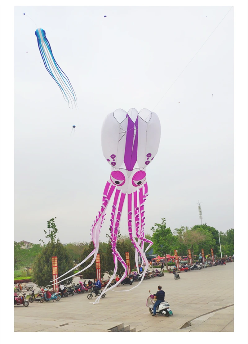 New large octopus kite inflatable kite flying cometas profesionales drachen wind outdoor toys juegos gigantes para exterior fun 4