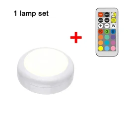 Multicolor Dimmable LED Night Light with Adhesive Backing (1 lamps and remote)