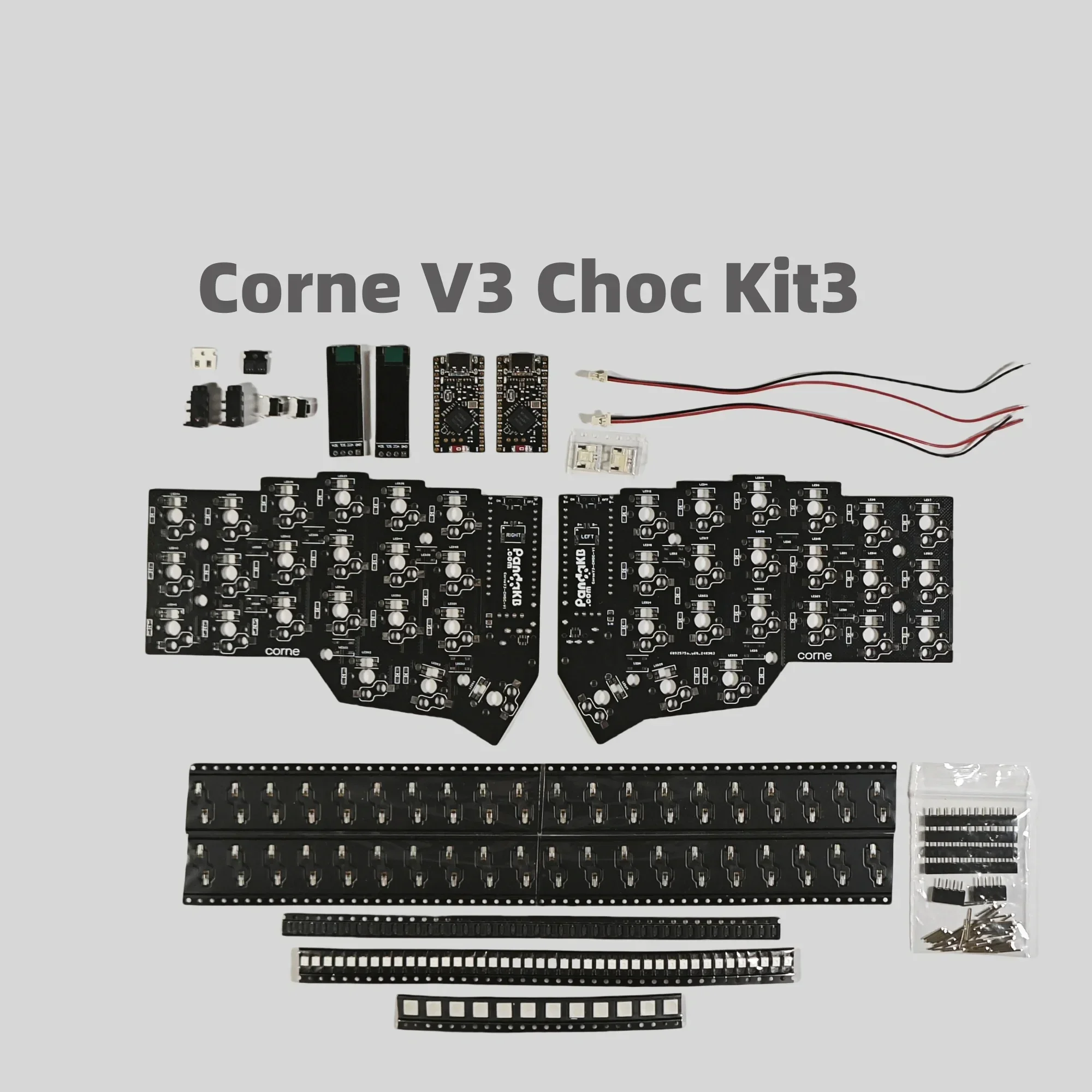 Corne V3 Choc ロープロファイル分割キーボード PCB カスタム