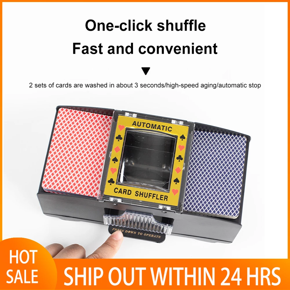 AutomaticPlayingCardsShufflerBatteryOperatedCardMachineRandomElectricShufflerCasino